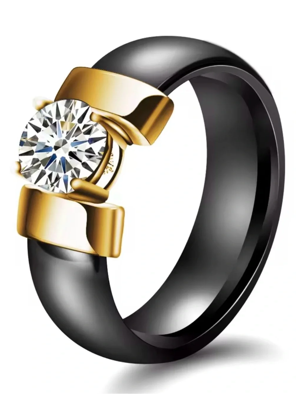 Ring Size 8 Ceramic CZ women’s